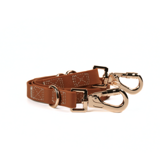 The Ultra Hands Free Leash with Traffic Handle | Camel Brown
